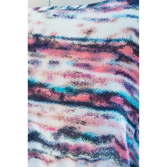 FIFTEEN TWENTY Colorful Silk Dolman Sleeve Relaxed-Fit Blouse + Drawstring Waist - Picture 5 of 13